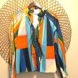 Never Worn! KARLIE Long Sleeve Blouse Multicolor Size Small